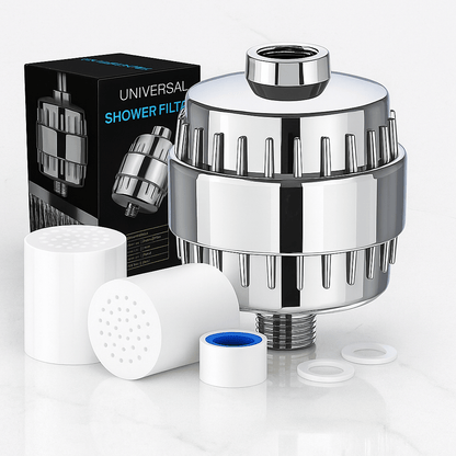 PureFlow – 15/20-Stage Shower Filter for Cleaner Water & Softer Skin
