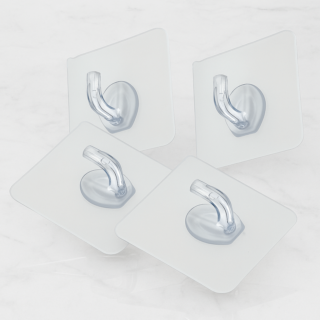 StickMate – Transparent Strong Adhesive Hooks for Walls & Doors