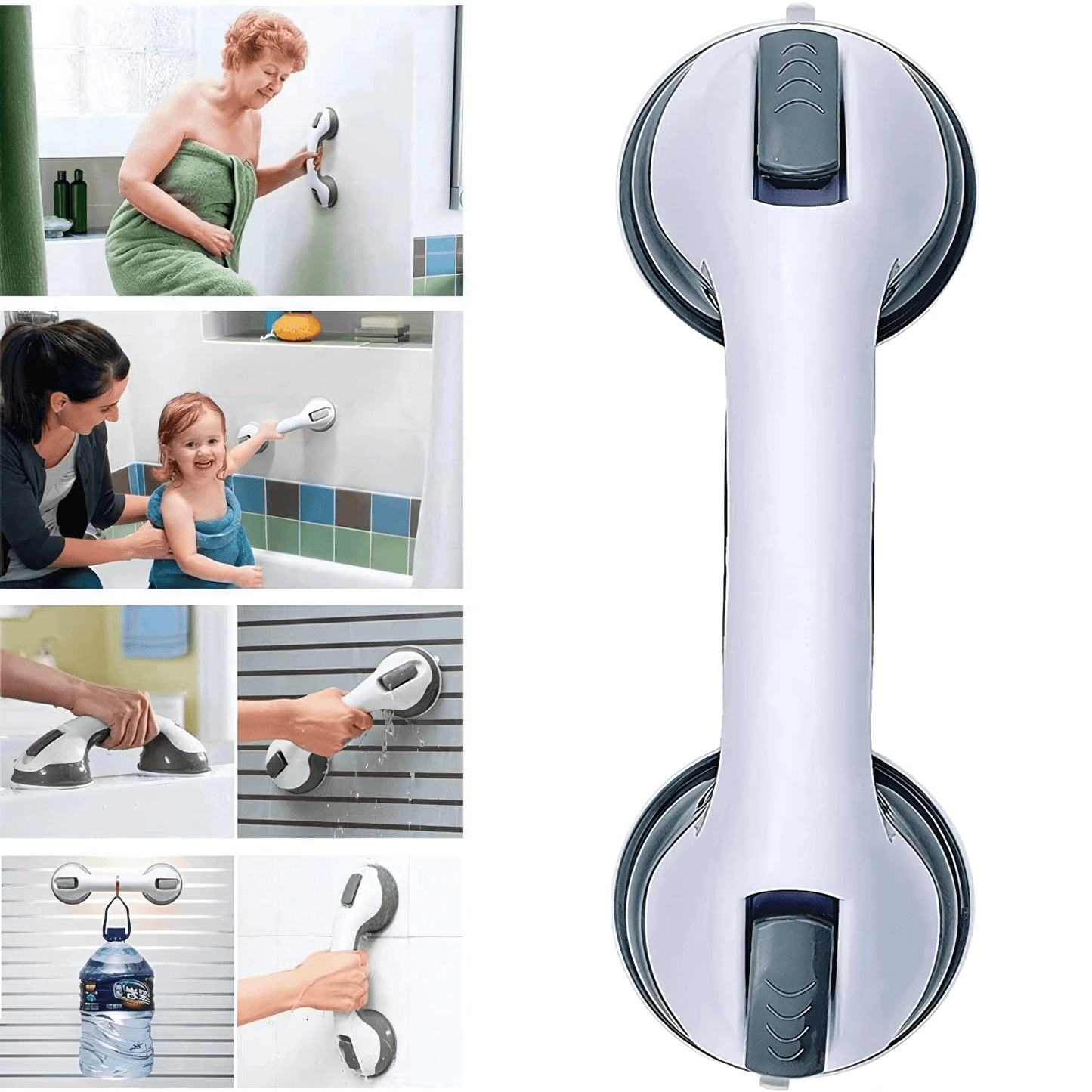 SafeHold – Suction Grab Bar with Non-Slip Grip for Shower & Toilet