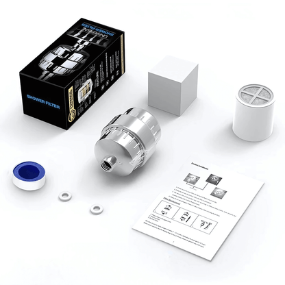 PureFlow – 15/20-Stage Shower Filter for Cleaner Water & Softer Skin