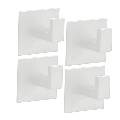 AdheGrip – Self-Adhesive Aluminum Wall Hooks with Strong 3M Adhesive for Bathroom & Kitchen | Black, White & Gray