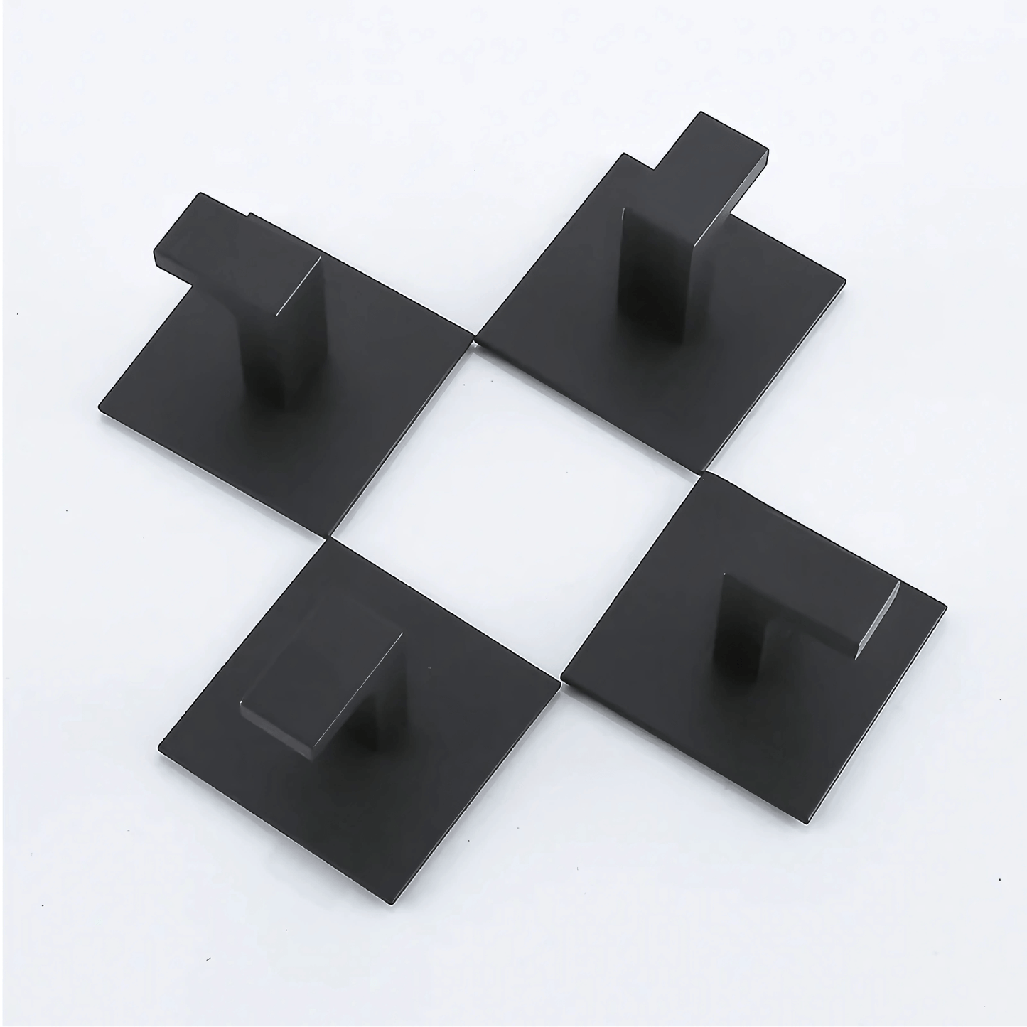 AdheGrip – Self-Adhesive Aluminum Wall Hooks with Strong 3M Adhesive for Bathroom & Kitchen | Black, White & Gray