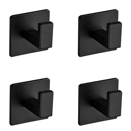 HookMate – 4-Pack | Stainless Steel Adhesive Hooks for Bathroom & Kitchen