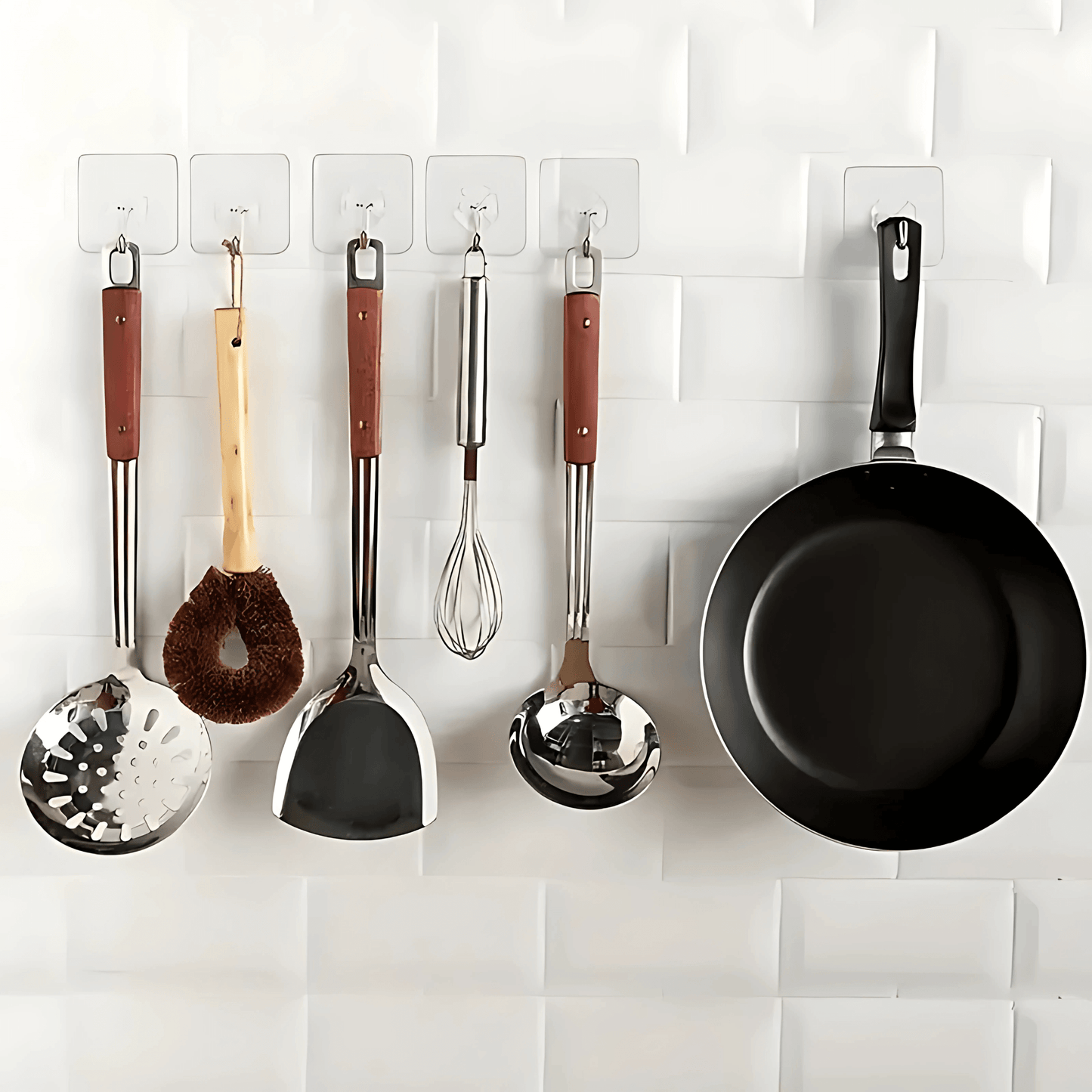 InvisiHook – Transparent Adhesive Wall Hooks for Kitchen & Bathroom