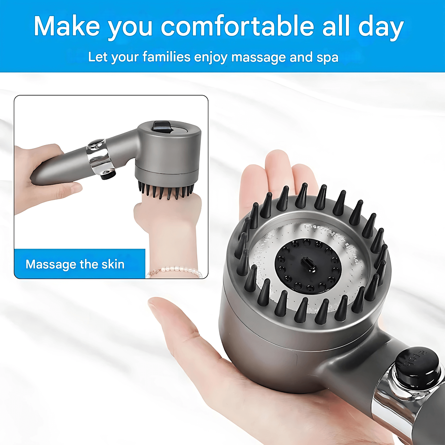 AquaFlow – Filtered Shower Head with Massage & Adjustable Spray Modes