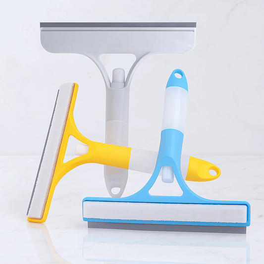 GlassGlide – 3-in-1 Window Cleaner with Spray, Sponge, and Rubber Blade for Home and Car