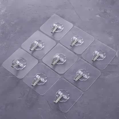 InvisiHook – Transparent Adhesive Wall Hooks for Kitchen & Bathroom