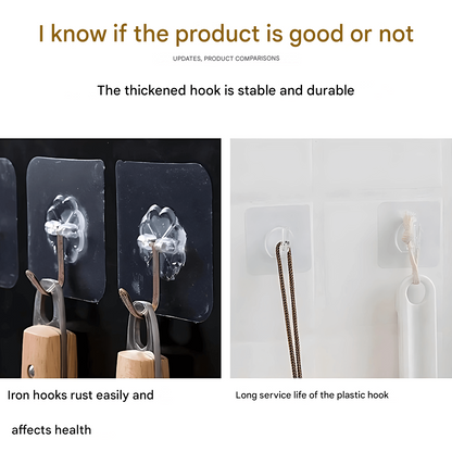 StickMate – Transparent Strong Adhesive Hooks for Walls & Doors
