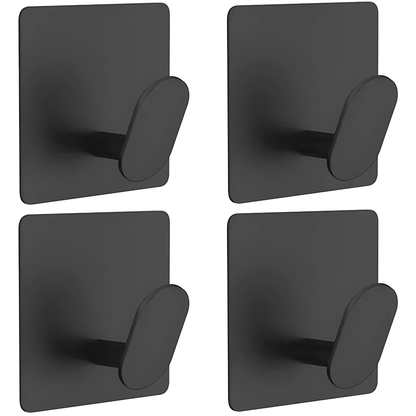 HookMate – 4-Pack | Stainless Steel Adhesive Hooks for Bathroom & Kitchen