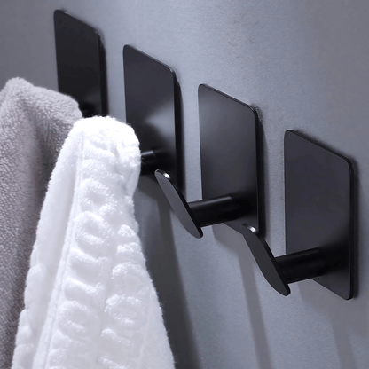 StepHooks – 4-Pack Stainless Steel Adhesive Hooks for Bathroom, Kitchen & Entryway